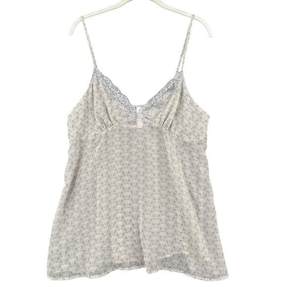 Gilligan‎ & O'Malley Patterned Lace Trim V-neck Chemise Womens Size Extra Large - Picture 1 of 7